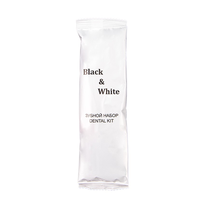 Black&White, Зубной набор во флоупаке (зубная щётка + паста в саше 5 г), 150 шт