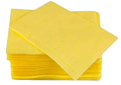 Салфетки 33x45 см, ламинированный спанбонд, стандарт, желтые, 500 шт