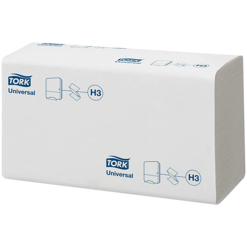 Tork, Полотенца бумажные листовые Universal ZZ-сложение, H3, 1 слой, 20 упаковок