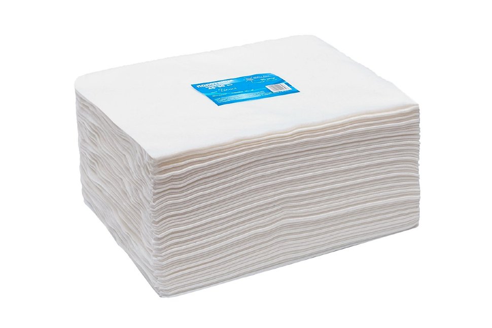 White line, полотенца одноразовые 45x90, с тисненем, 50 шт