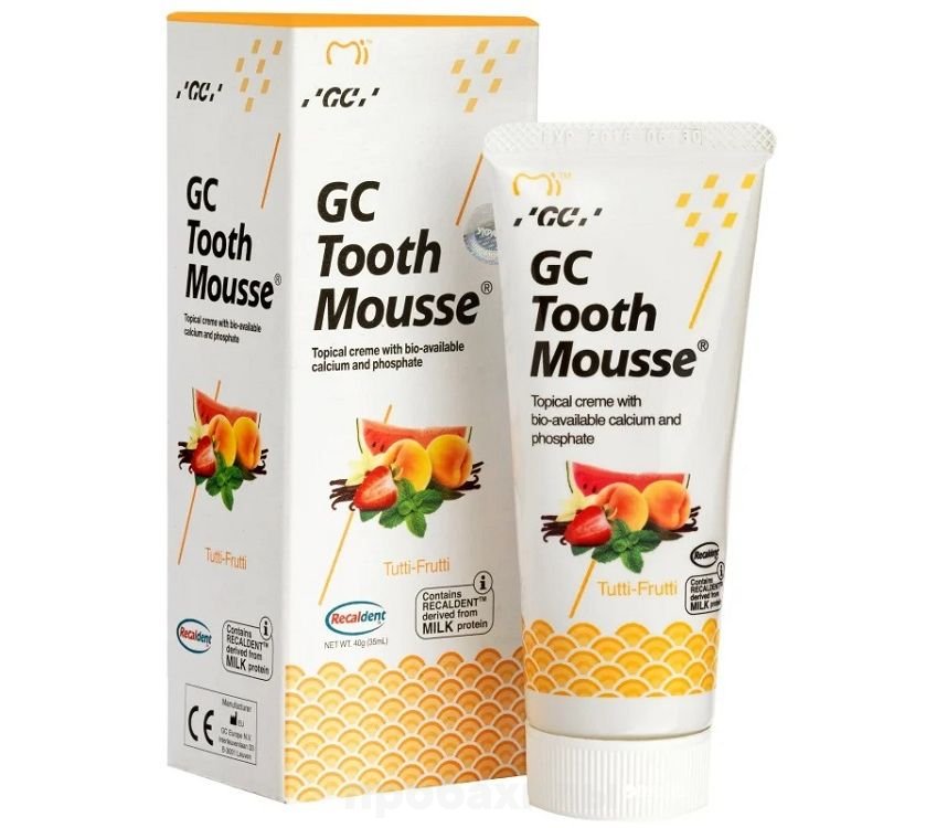GC, Зубной гель Tooth Mousse, Мультифрукт, 40 г (35 мл), без кода проверки