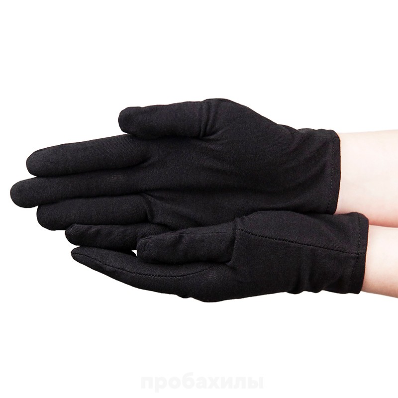 Beajoy, Хлопковые перчатки, размер L, черные, 1 пара, 1 шт