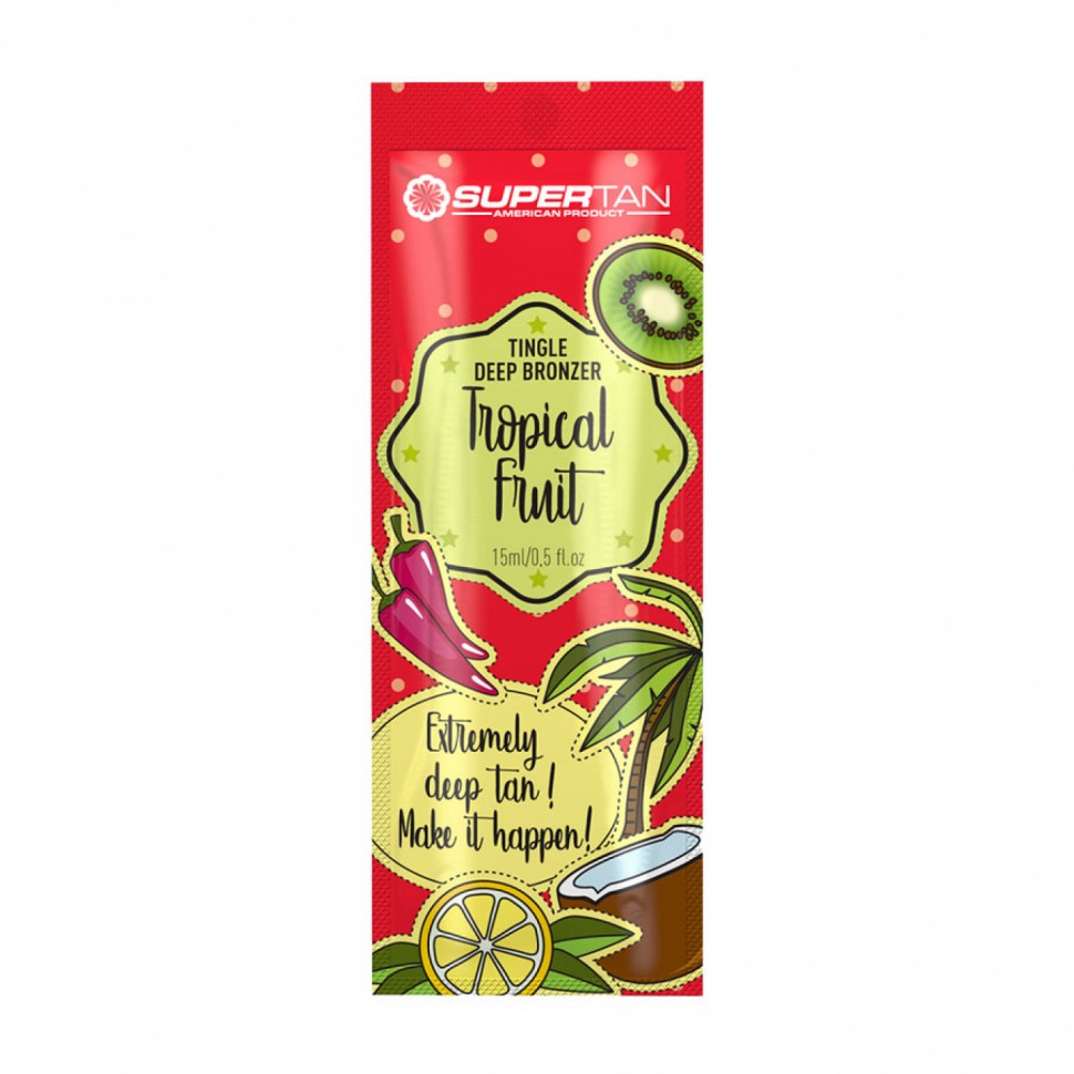 SuperTan, активатор загара Тропические фрукты, Tropical fruit, 15 мл