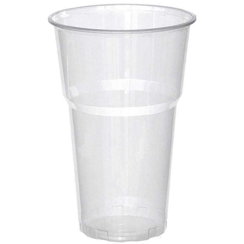 Одноразовые стаканы 500 мл, пластиковые, прозрачные, 20 шт