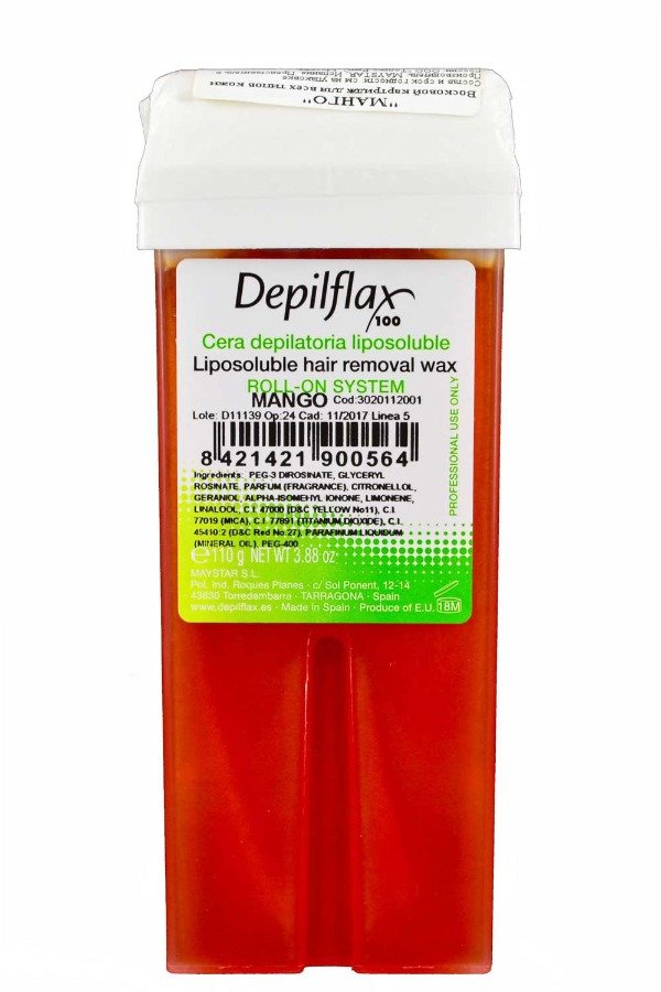 Depilflax, воск в картридже, с радужными пигментами, Манго, 110 мл