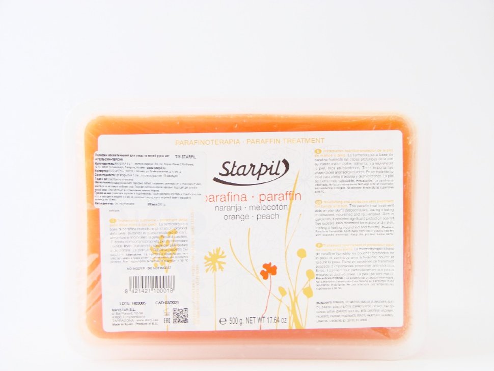 Starpil, Персико-Апельсиновый парафин, 600 мл/500 г