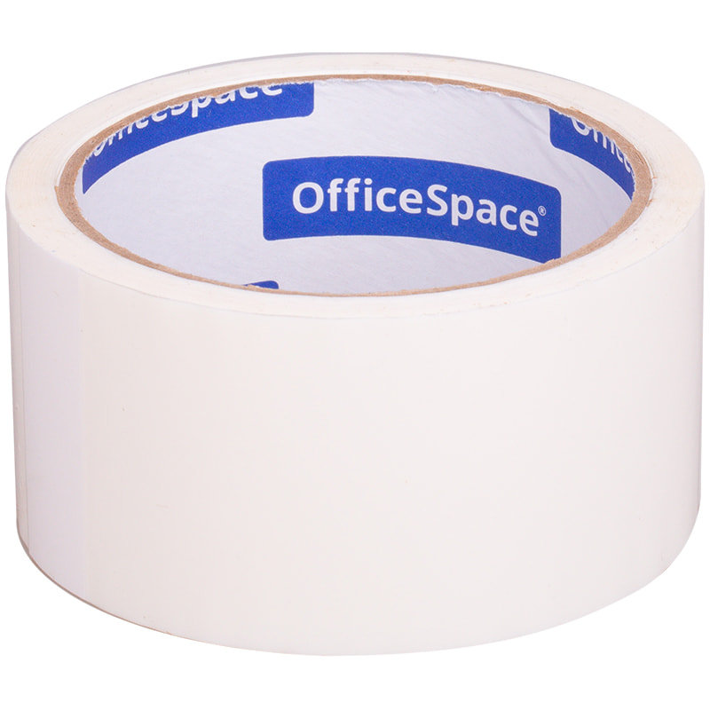 OfficeSpace, Клейкая лента упаковочная, 48 мм x 40 м, 45 мкм, белая, 6 шт