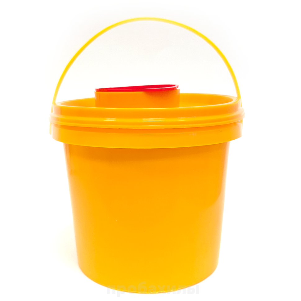 Медицинский контейнер для острого инструментария, 1 л, желтый, Б класс, 1 шт
